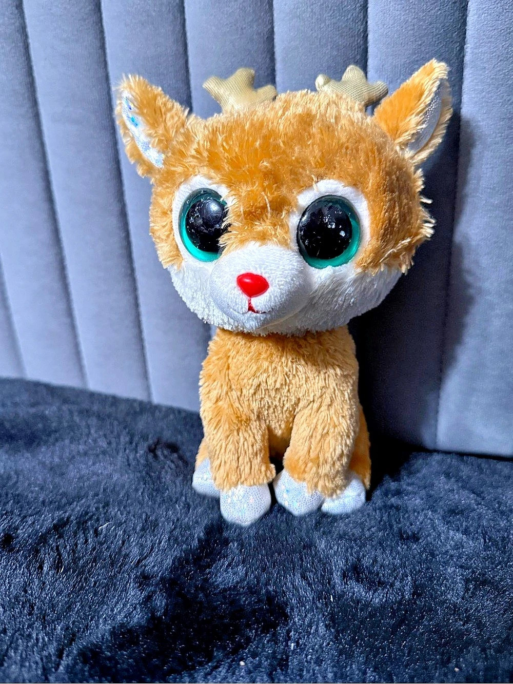 Ty Alpine the Reindeer Plush Toy Orange & White